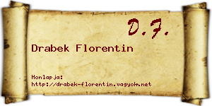 Drabek Florentin névjegykártya